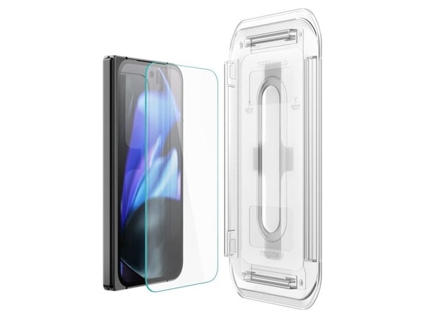 Spigen GLAS.tR EZ Fit, Google, Google Pixel 9 Pro Fold (2024), Pölynkestävä, Naarmuuntumisenkestävä, Läpinäkyvä, 2 kpl