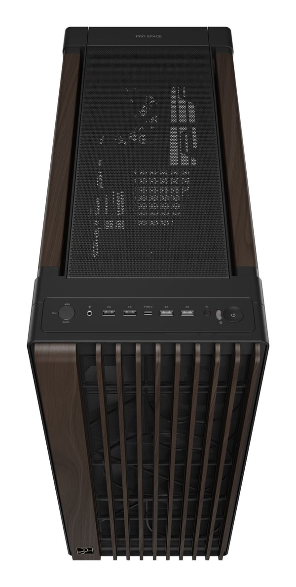ASUS ProArt PA602 miditornikotelo E-ATX, moderni musta, pähkinäpuu