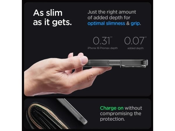 Spigen Crystal Slot, Mobilskal, Apple, iPhone 16 Pro Max, 17,5 cm (6.9"), Transparent