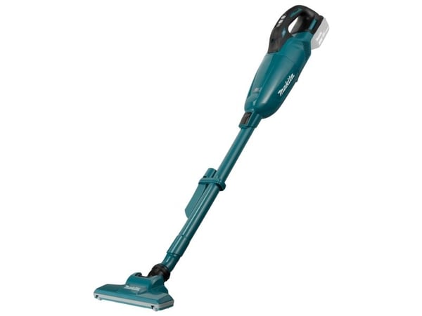 Makita DCL284FZ 2-i-1 batteridrevet skaftstøvsuger, poseløs, svart/turkis