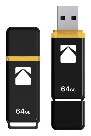 Kodak K103 - USB-flashstasjon - 64 GB - USB 3.0 - svart, gul