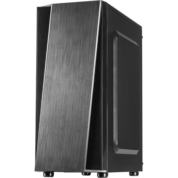Inter-Tech T-11 TELEVEN - Tower - ATX - genomskinlig sidopanel (glas) - ingen strömförsörjning - USB/ljud