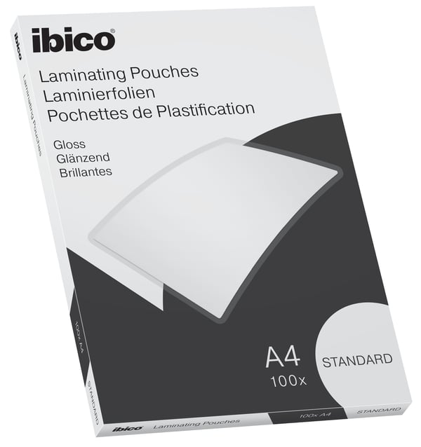 Ibico 627310, Läpinäkyvä, Kiiltävä, A4, Thermal, 0,125 mm, 100 kpl