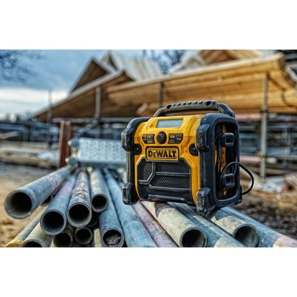 DeWalt DCR020-QW työmaaradio DAB+ FM, musta/keltainen