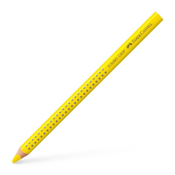 Fargeblyant, Faber-Castell Grip, JUMBO, gul, trekantet - (12 stk.)