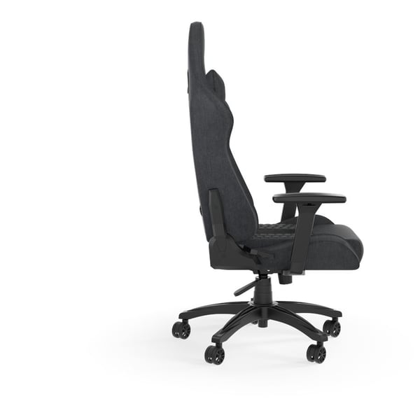 CORSAIR TC100 RELAXED - Spillestol - ergonomisk - armlener - T-formet - tipping - nylon, stålramme, mykt stoff - svart/grå