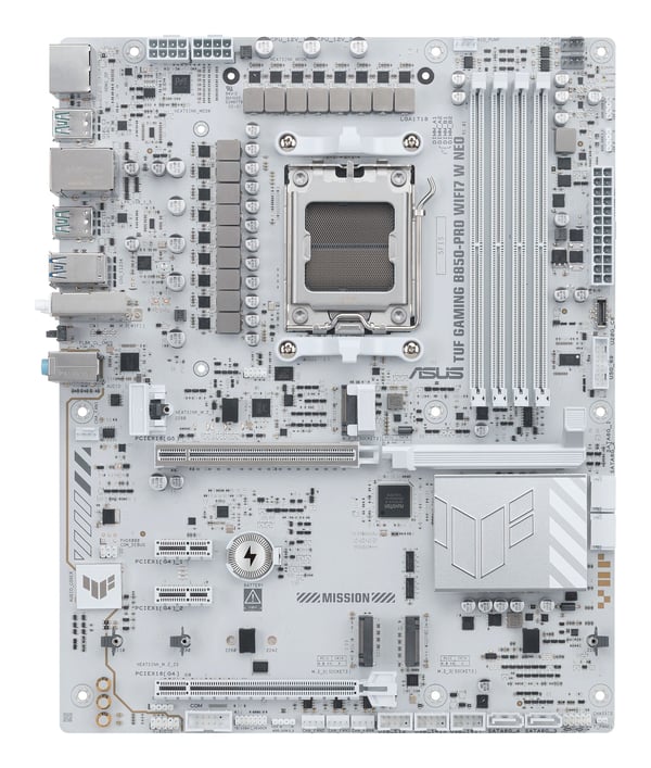 ASUS TUF GAMING B850-PRO WIFI7 W NEO emolevy AM5 ATX DDR5, valkoinen