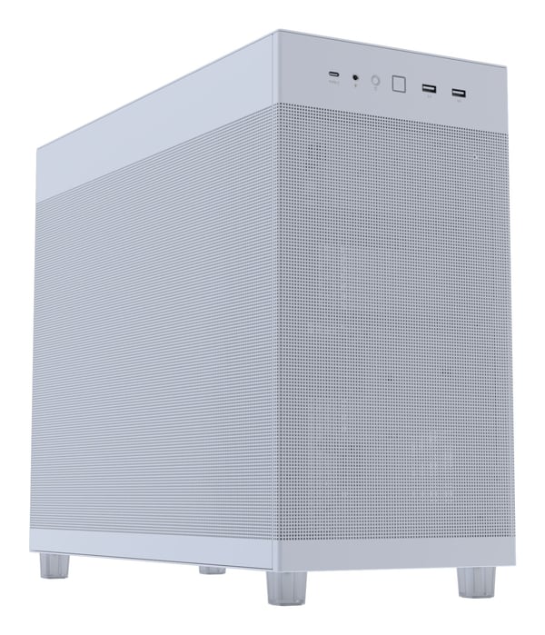 ASUS PRIME AP303 Mesh, Midi Tower, PC, Valkoinen, ATX, mikro ATX, Mini-ITX, Metalli, Pelaaminen