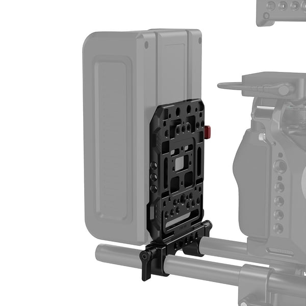 SmallRig 3016, Akkulevy, musta, Punainen, Alumiini, 1/4-20, 3/8-16", M4, Kiina