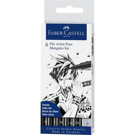 Faber-Castell 167124, Väriainepohjainen muste, Musta, Musta, Paperi, 6 kpl