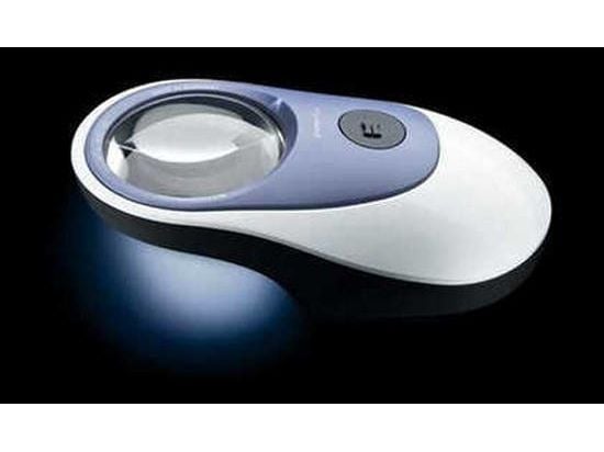 Eschenbach 158620 LED POWERLUX Håndlup med LED-belysning Forstørrelsesfaktor: 5 x Linsestørrelse: (Ø) 58 mm