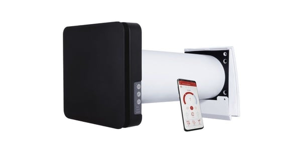 Duka One Pro 50 S WiFi Black Edition - Vifte med varmegjenvinning - 160 mm.