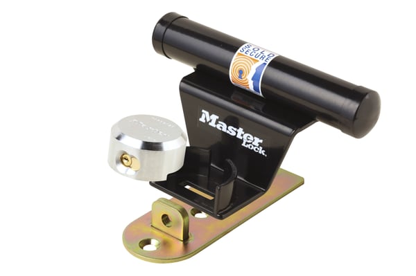 MASTER LOCK 1488EURDAT, Kjedefri hengelås, Nøkkellås, Bruk bare én nøkkel, Garage, Workshop, Sort, Stål