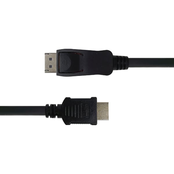 Deltaco 110011 DisplayPort til HDMI-kabel, 1 m, 4K 30 Hz, svart