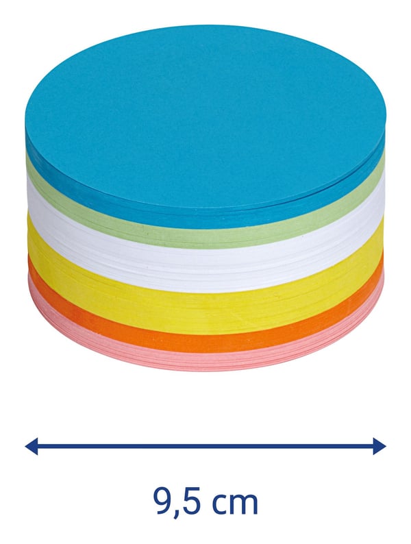 MAUL 6394499, rund, flerfarget, papir, 150 g/m², 95 mm, 95 mm