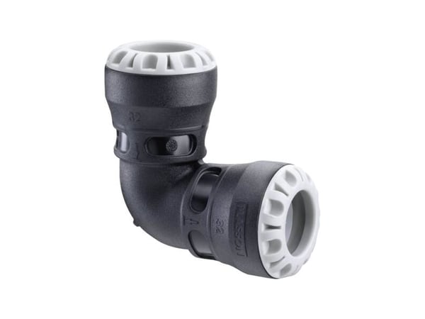 Plasson 40 mm:n evä 90°, PP, PN16