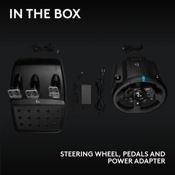 Logitech G923 - Pyörä- ja poljinsarja - langallinen - PC:lle, Microsoft Xbox Onelle