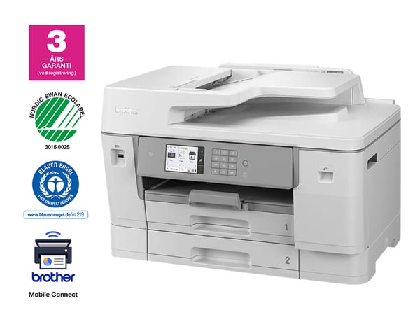 Brother MFC-J6955DW - Multifunksjonsskriver - farge - ink-jet - A3/Ledger (medie) - opp til 25 spm (kopiering) - opp til 30 spm (trykking) - 600 ar...