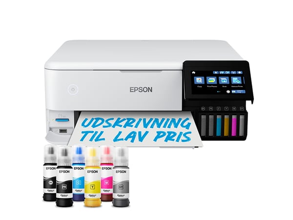 Epson EcoTank ET-8500 - Multifunksjonsskriver - farge - ink-jet - påfyllbar - A4/Letter (medie) - opp til 16 spm (trykking) - USB, LAN, Wi-Fi(ac), ...