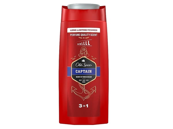 Old Spice Captain Shower Gel Shampoo 3 In 1 Body Hair And Face Wash 675 Ml