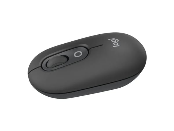 Logitech POP - Mus - tilpassbar emoji - optisk - 4 knapper - trådløs - Bluetooth 5.1 LE - grafitt