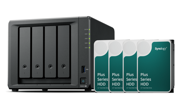 Bundle SYNOLOGY DS925+ + 4xHAT3300-4TB Plus Series