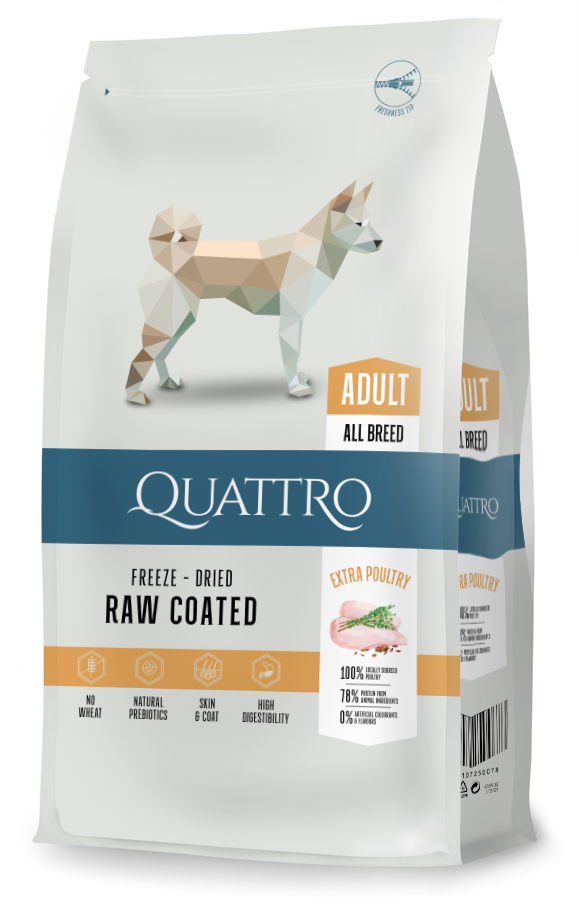 Quattro Super Premium All Breed Adult, Extra Poultry 3 kg