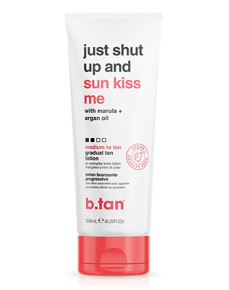 BTAN Just Shut Up & Sunkiss Me Gradual Medium Tan Lotion 236 ml