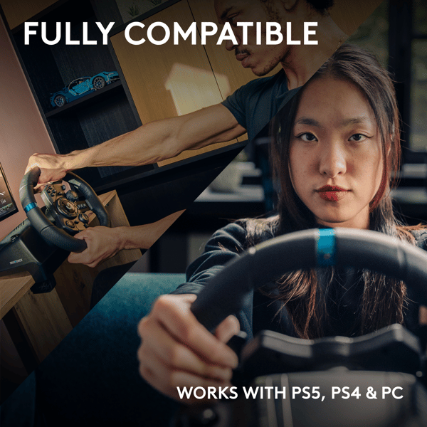 Logitech G923 - Rat og pedalsæt - kabling - for PC/ Playstation 4/ Playstation 5