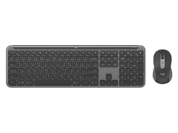 Logitech Signature Slim Combo MK950 - Tastatur- og mussett - trådløs - Bluetooth 5.1 LE - QWERTY - Nordisk - grafitt