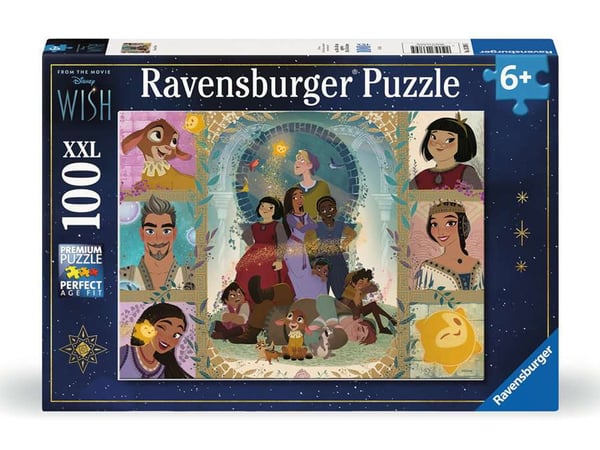 Ravensburger Disney Wish, 100 stykker, Tegneserier, 6 år