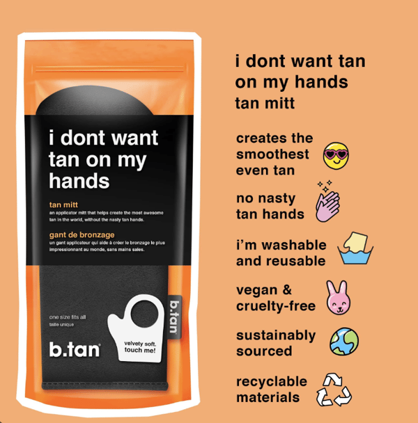 B.Tan - i don't want tan on my hands handske Påføringshandske