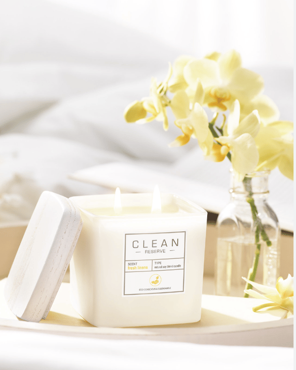 Clean, Space Fresh Linens duftlys, 227 g