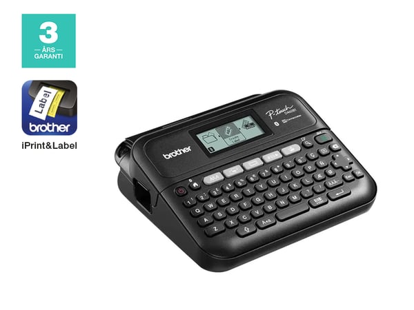 Brother P-Touch PT-D460BTVP - Etikettmaker - S/H - termotransfer - 18 mm bredde - 180 dpi - inntil 30 mm/sek - USB 2.0, Bluetooth 5.0 - kutter - ut...