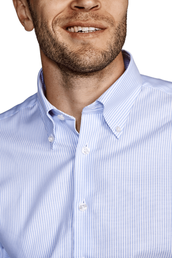 BUTTON DOWN SLIM - OXFORT STRIBE - BLUE