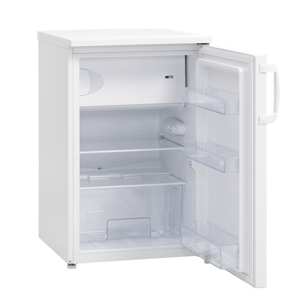 Scandomestic SKB 161 W - Kjøleskap med fryserom - bredde: 54,9 cm - dybde: 55,7 cm - høyde: 84,5 cm - 107 liter - hvit
