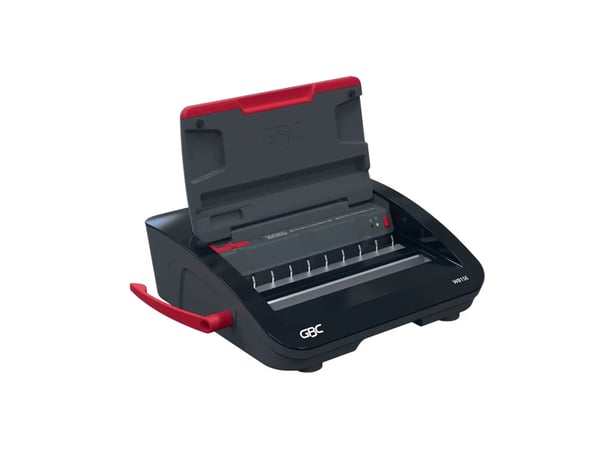 GBC WireBind® WB15E elektrisk innbindingsmaskin, Bindemaskin (tråd), Elektrisk, 125 ark, Svart, Rød