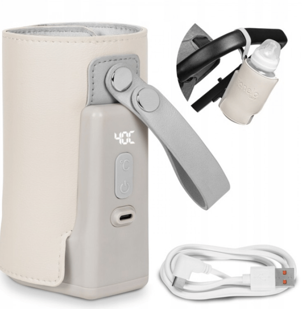 Lionelo Thermup Go Plus - bærbar flaskevarmer | Farve Beige_Sand