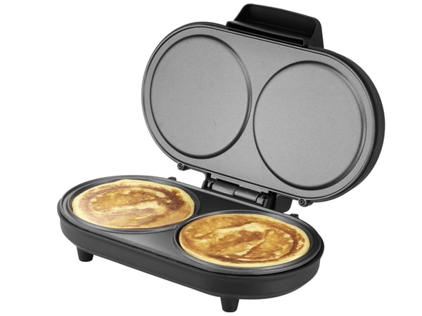 UNOLD 48165 American - Pannekakemaskin - 1 kW - børstet rustfritt stål / svart