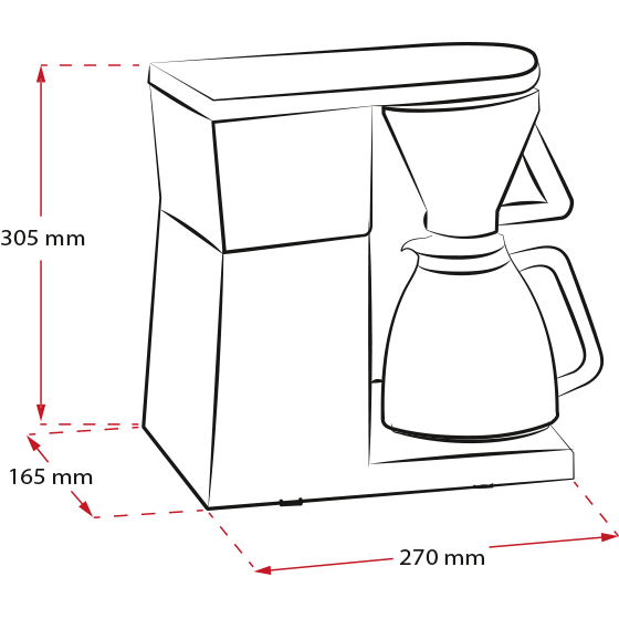 Melitta Excellent 4.0 - Kaffemaskin - 10 kopper - Rustfritt stål