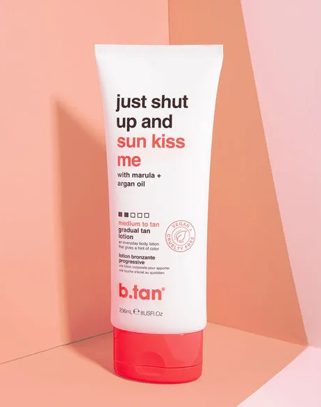 BTAN Just Shut Up & Sunkiss Me Gradual Medium Tan Lotion 236 ml