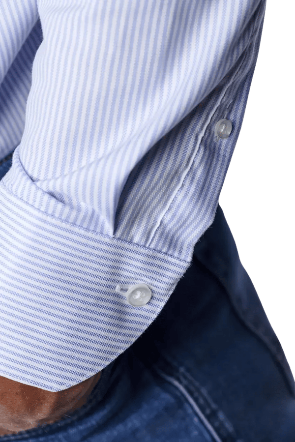 Button down - Oxforth rand - blå