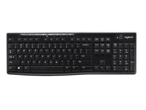 Logitech Wireless Keyboard K270 - Tangentbord - trådlös - 2.4 GHz - Nordisk
