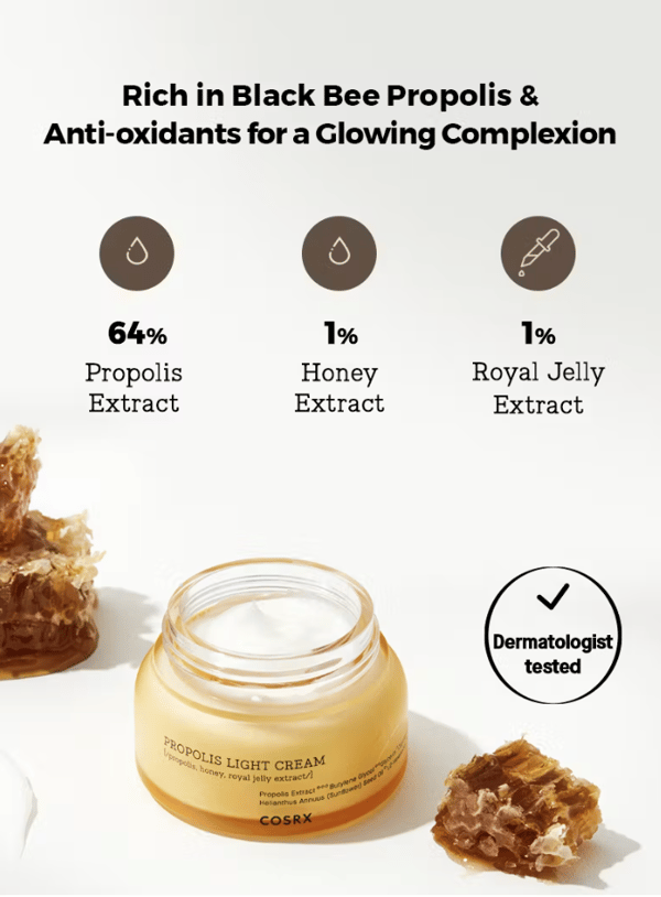 CosRx Proplis Light Cream Delicate Creme basert på propolisekstrakt 65ml