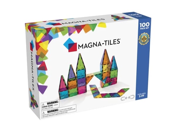 Magna-Tiles Clear Colours 100 pcs