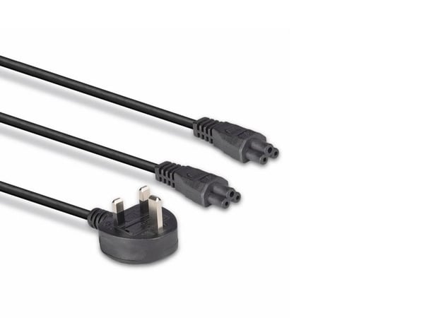 Lindy 30428, 2,5 m, Strømplugg type G, 2 x C5-kopling, H03VVH2-F