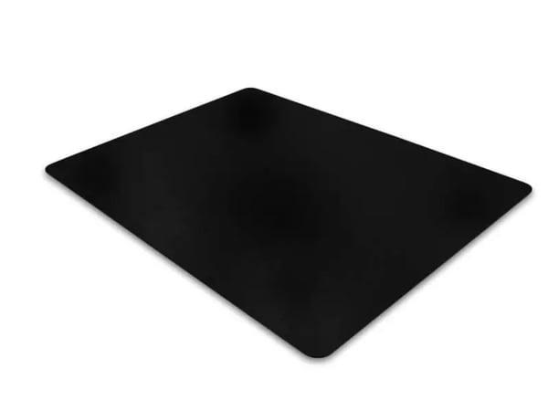 Advantage stoleunderlag PVC 116x150 cm tæppe sort med gripper bagside