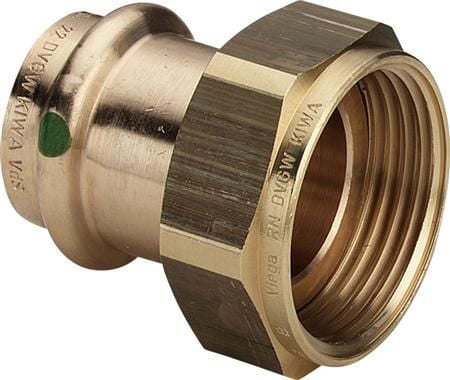 VIEGA Sanpress forskruning ¾"x15mm af rødgods, SC-Contur muffe/muffe, kort
