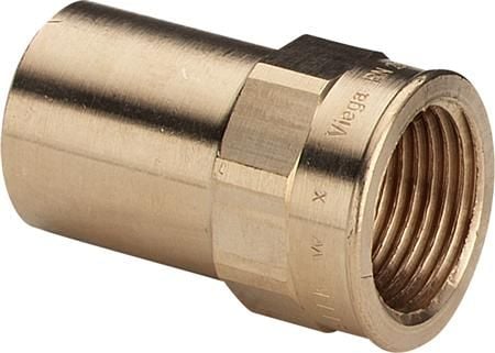 Sanpress indstiksstykke 22 x 3/4" nippel/muffe rødgods