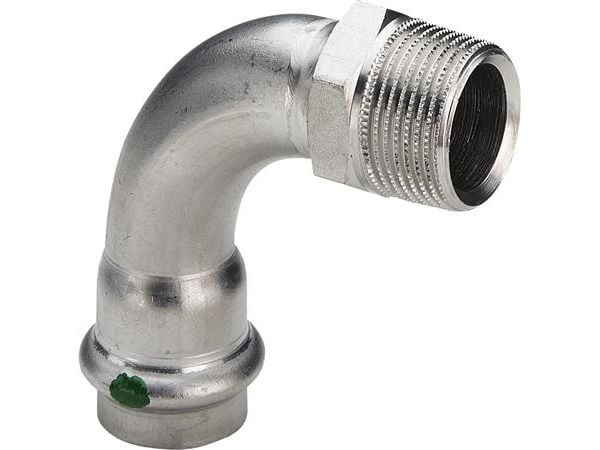 VIEGA Inox bøjning 90 grader 1 1/4"x35 mmInox af rustfri stålmuffe/nippel, SC-Contur